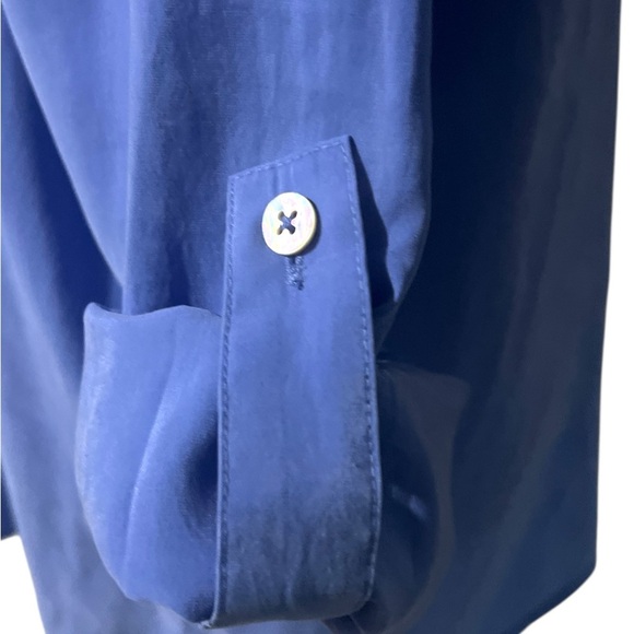 Chico’s Blue Button-Up Shirt - Picture 5 of 13